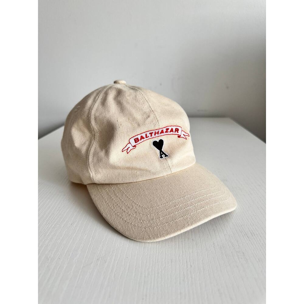 AMI Paris x Balthazar SoHo Cream Cotton Cap - Picture 2 of 6